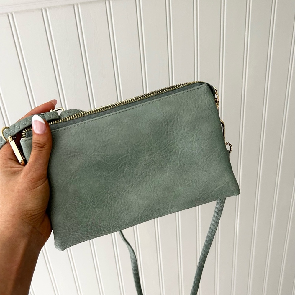 Jen & Co Chic Sage Crossbody Bag